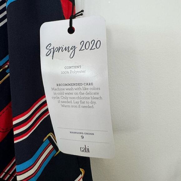 [CAbi] Hold Up Tank #5736 Sleeveless Blouse Faye Winding Belts Preppy Sz Medium - Picture 6 of 6